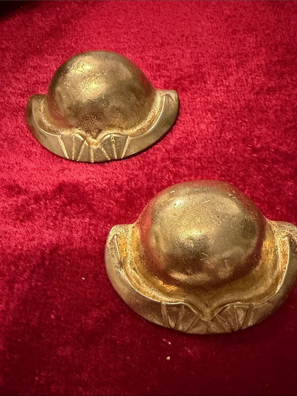 Set of 2 Gold Dome Accent Sculptures - Decorative Home Accents